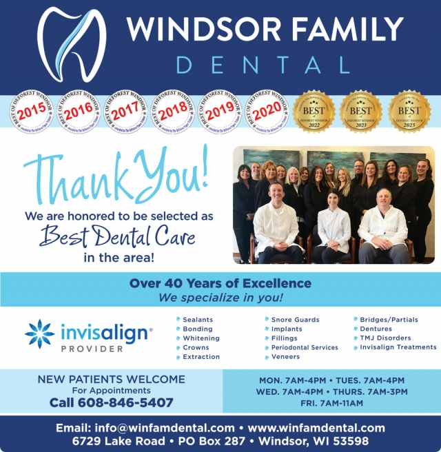 Best Dental Care, Windsor Family Dental, Windsor, WI
