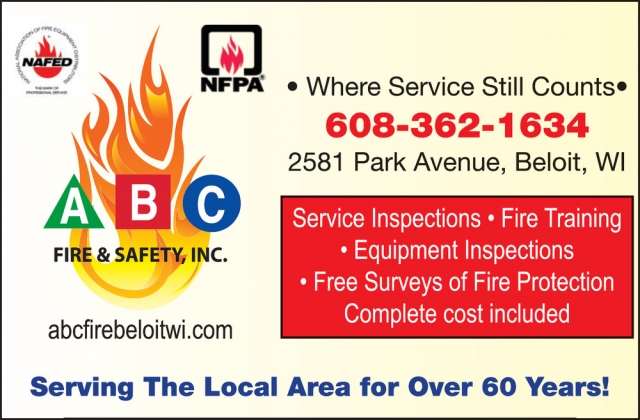 Equipment Inspections, ABC Fire & Safety, Inc., Beloit, WI