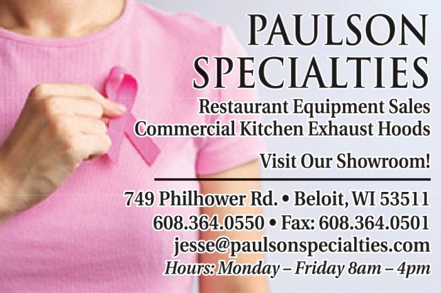 Restaurant Equipment Sales, Paulson Specialties, Beloit, WI