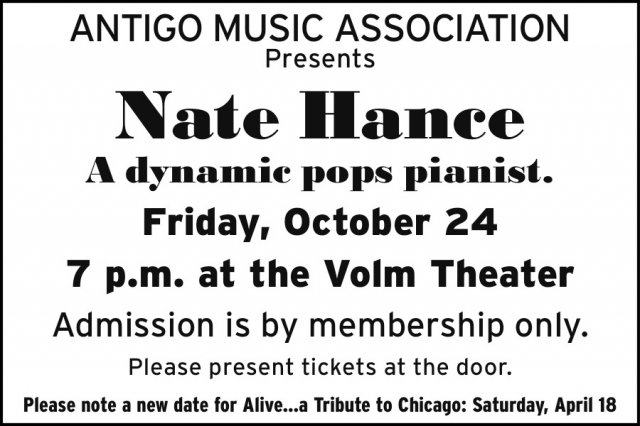 Nate Hance, Antigo Music Association, Inc.