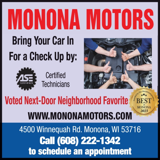 Bring Your Car in For a Check Up, Monona Motors