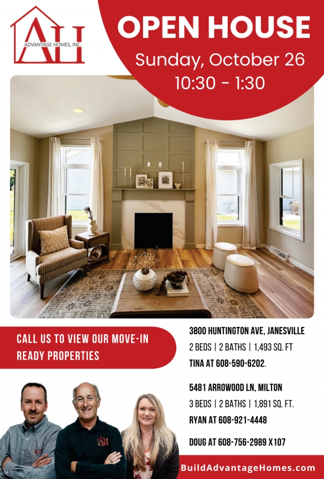 Open House!, Advantage Homes Inc., Janesville, WI