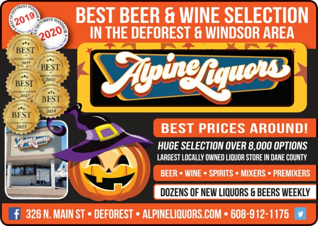 Best Beer, Wine & Wine Selection, Alpine Liquors, Deforest, WI