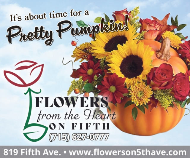 It's About Time for A Pretty Pumpkin!, Flowers From the Heart of Fifth, Antigo, WI