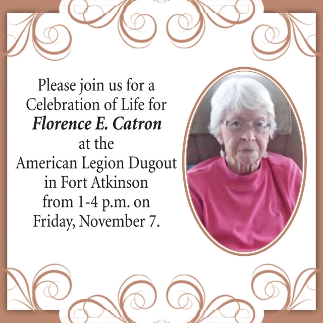 Celebration of Life, Florence E. Catron Celebration of Life