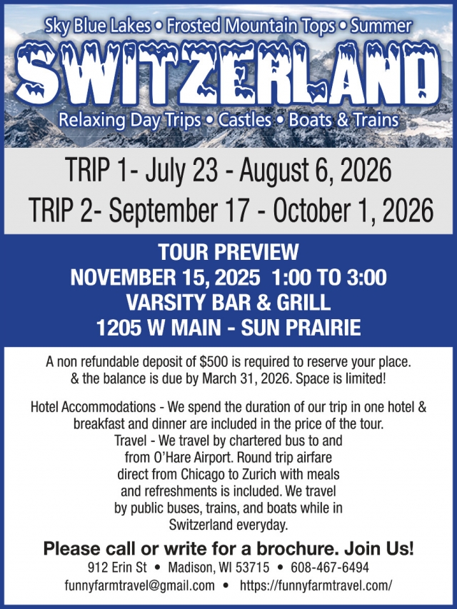 Switzerland, Funny Farm Travel