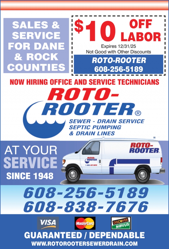 Drain Cleaning, Roto-Rooter - Mcfarland