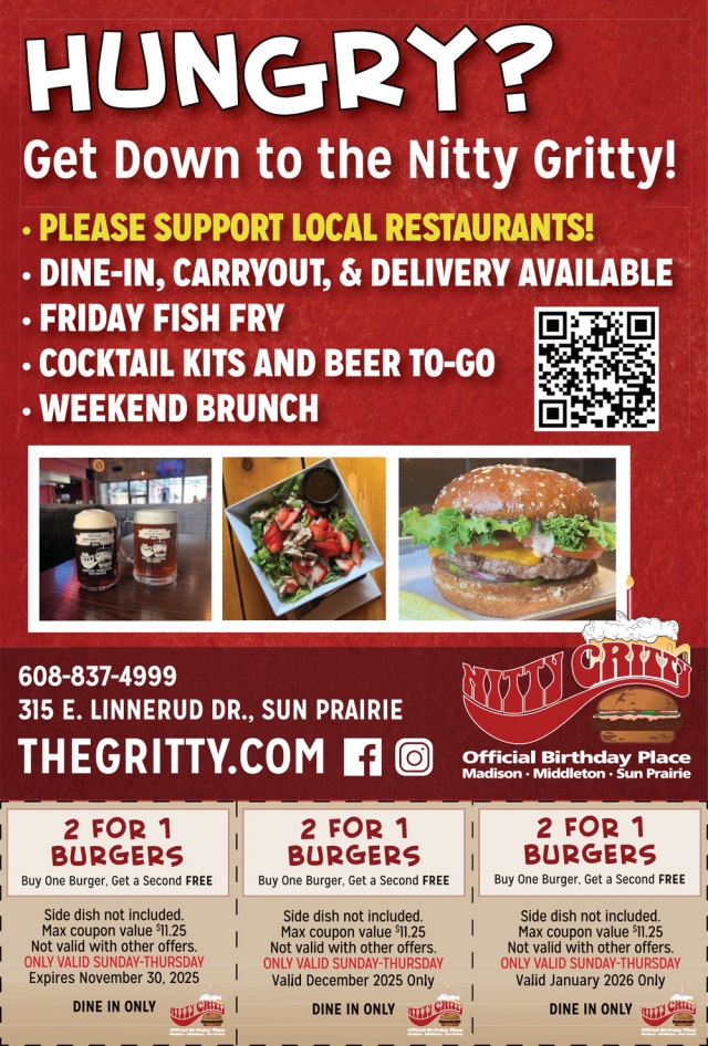 Hungry? Get Down to The Nitty Gritty!, Nitty Gritty, Madison, WI