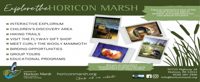 Explore the Horicon Marsh, Horicon Marsh Education & Visitor Center, Horicon, WI