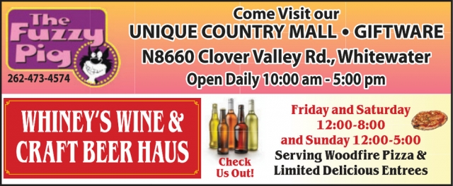 Come Visit Our Unique Country Mall, The Fuzzy Pig, Whitewater, WI