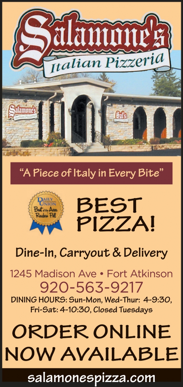 Italian Pizzeria, Salamone's Pizza, Fort Atkinson, WI