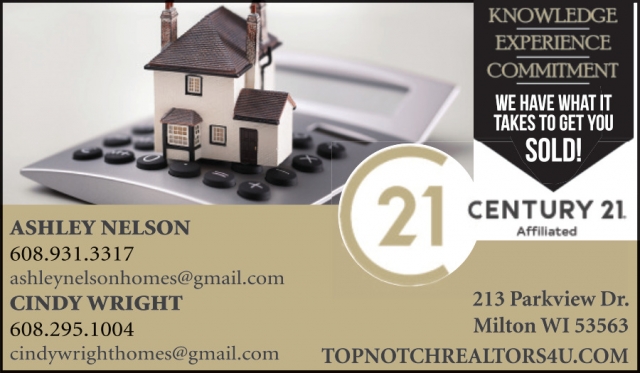 Realtors, Century 21 Affiliated - Cindy Wright & Ashley Nelson, Milton, WI