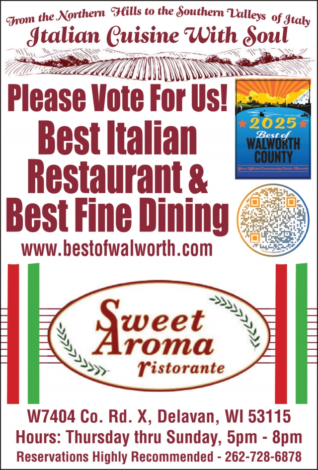 Italian Cuisine with Soul, Sweet Aroma Ristorante, Delavan, WI