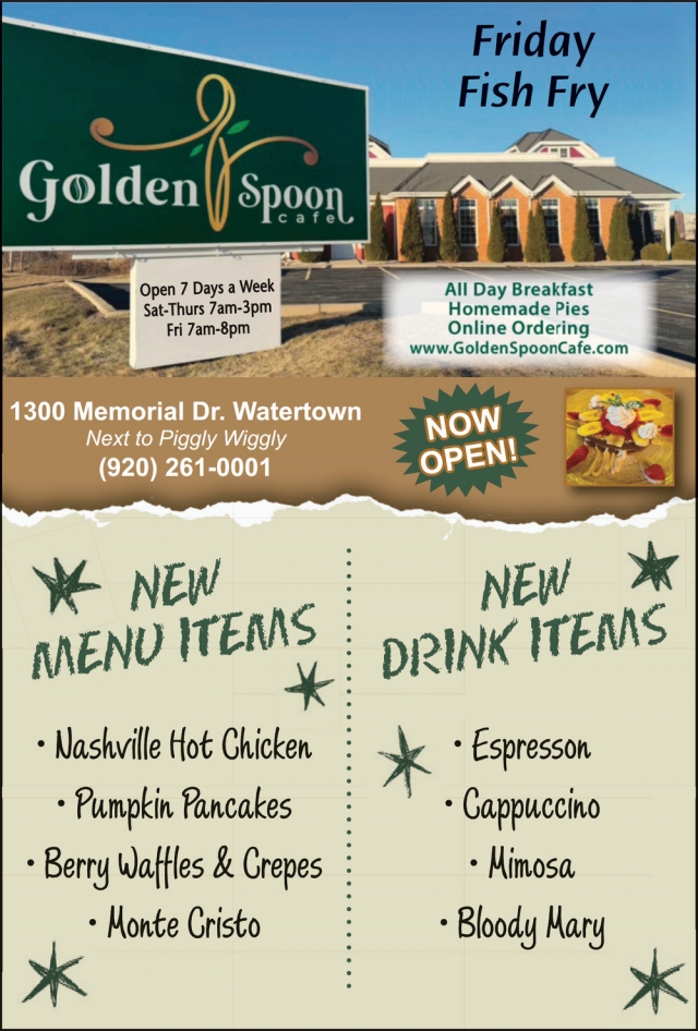 Friday Fish Fry, Golden Spoon Cafe, Watertown, WI