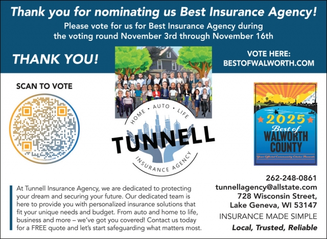 Best Insurance Agency!, Shields & Tunnell - AllState, Lake Geneva, WI