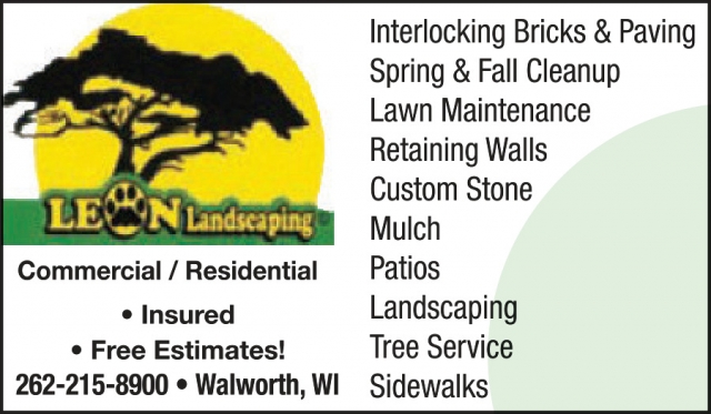 Interlocking Bricks & Paving, Leon Landscaping, Walworth, WI