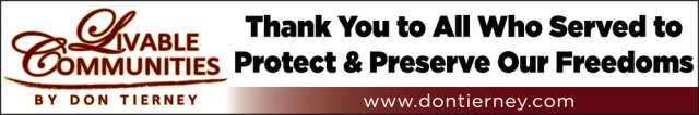 Thank You to All Who Served to Protect & Preserve Our Freedoms, Livable Communities by Don Tierney, De Forest, WI