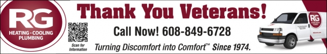 Thank You Veterans!, R.G. Heating & Air Conditioning, Inc., Waunakee, WI