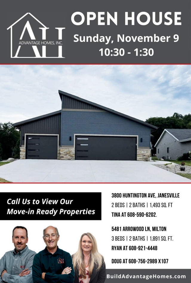 Open House!, Advantage Homes Inc., Janesville, WI