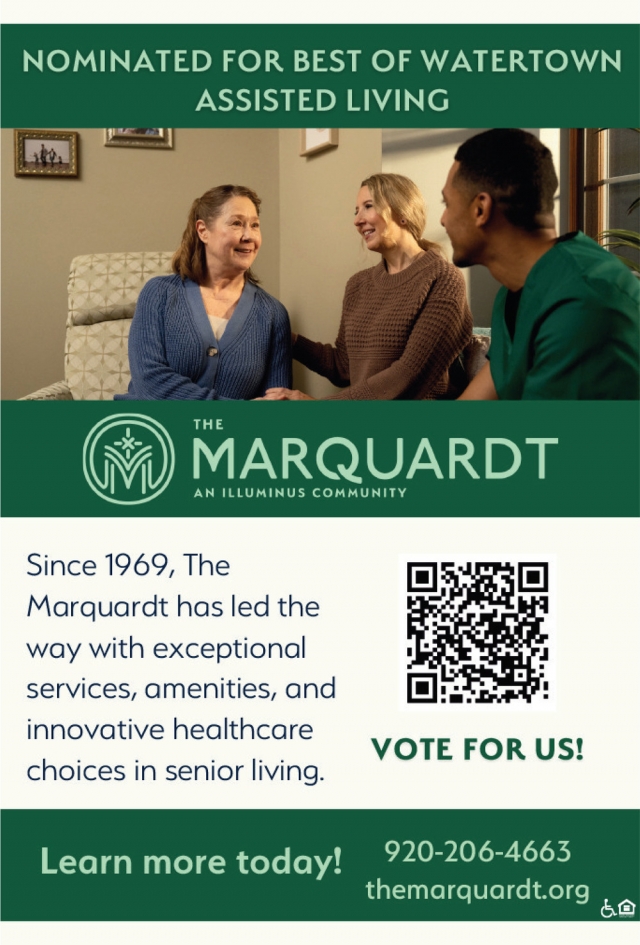 Nominated for Best of Watertown Assisted Living, Marquardt Village