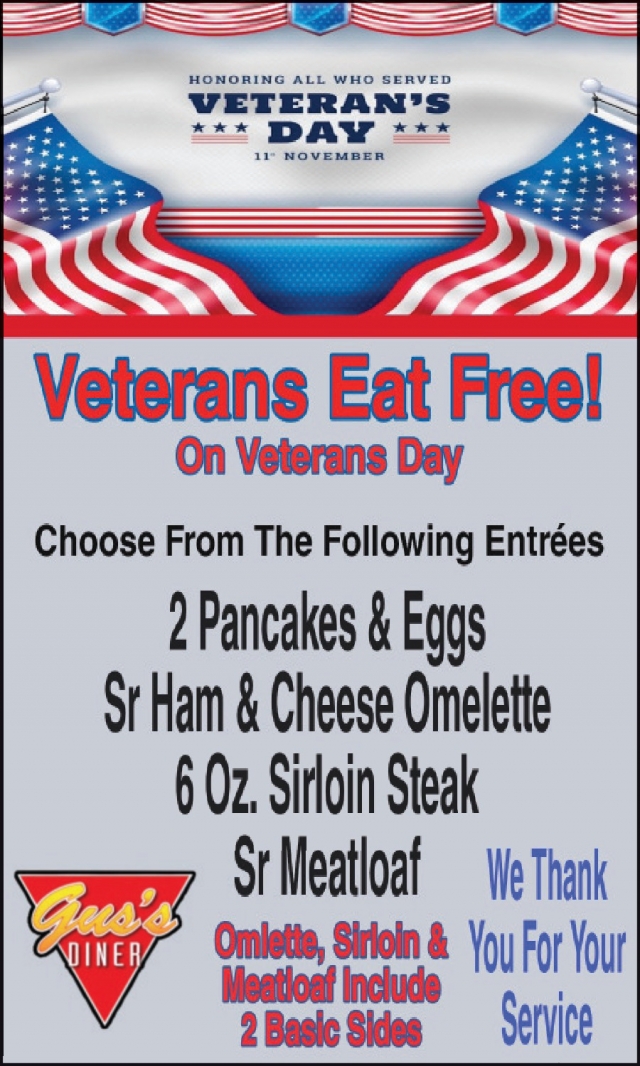 Veterans Eat Free!, Gus's Diner, Verona, WI