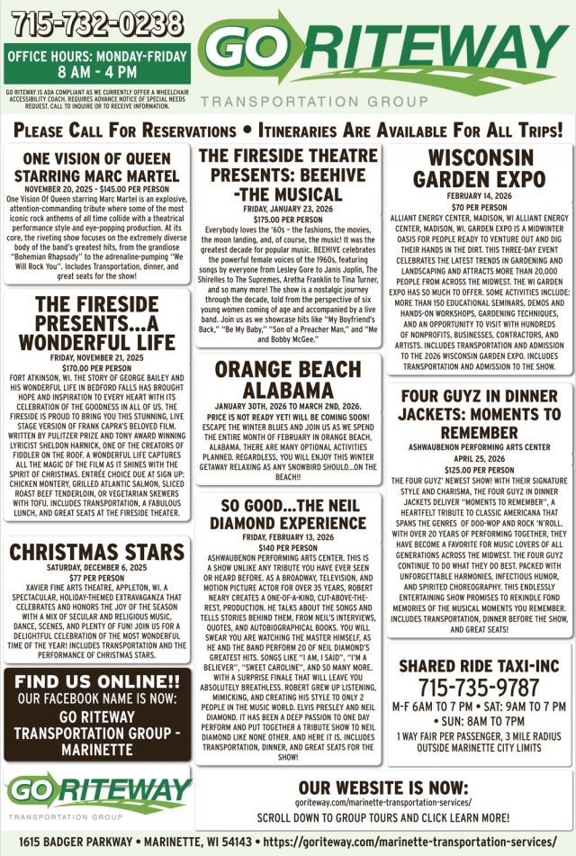 One Vision of Queen Starring Marc Martel, GO Riteway Transportation Group, Oak Creek, WI