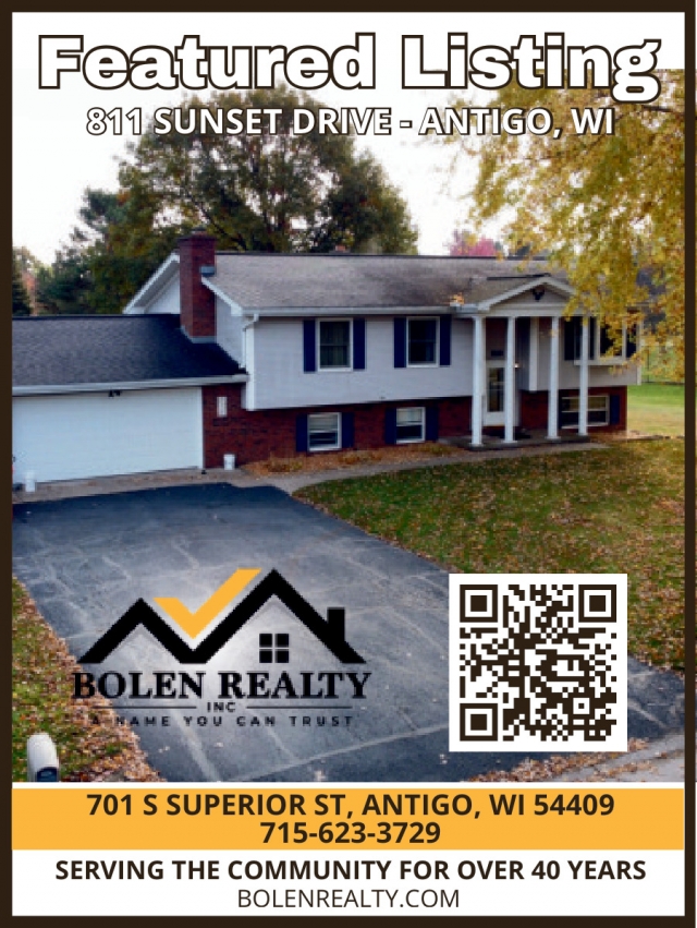 Feautred Listing, Bolen Realty, Antigo, WI