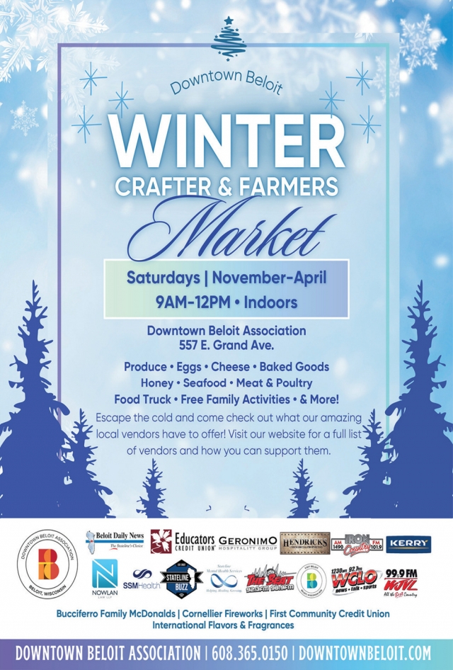 Winter Crafter & Farmers Market, Downtown Beloit Association, Beloit, WI