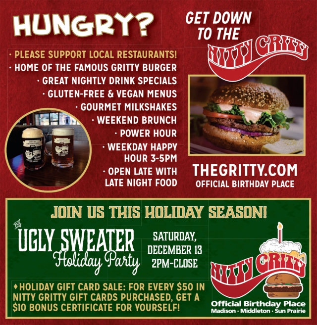 Hungry? Get Down to The Nitty Gritty!, Nitty Gritty, Madison, WI