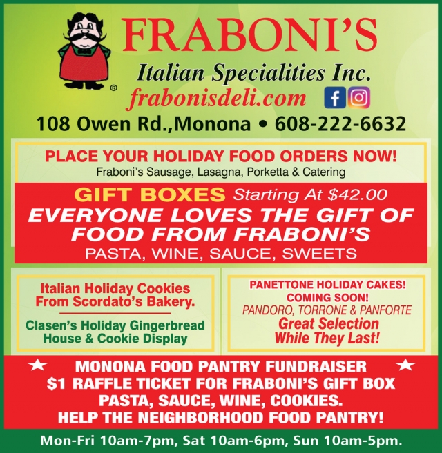 Italian Specialties, Fraboni's Italian Specialties & Delicatessen, Inc, Madison, WI