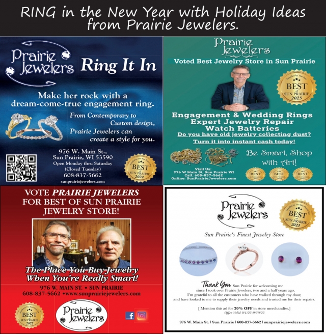 Ring in The New Year with Holiday Ideas from Prairie Jewelers, Prairie Jewelers, Sun Prairie, WI