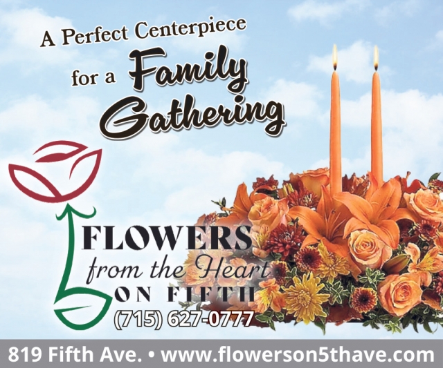 A Perfect Centerpiece for A Family Gathering, Flowers From the Heart of Fifth, Antigo, WI