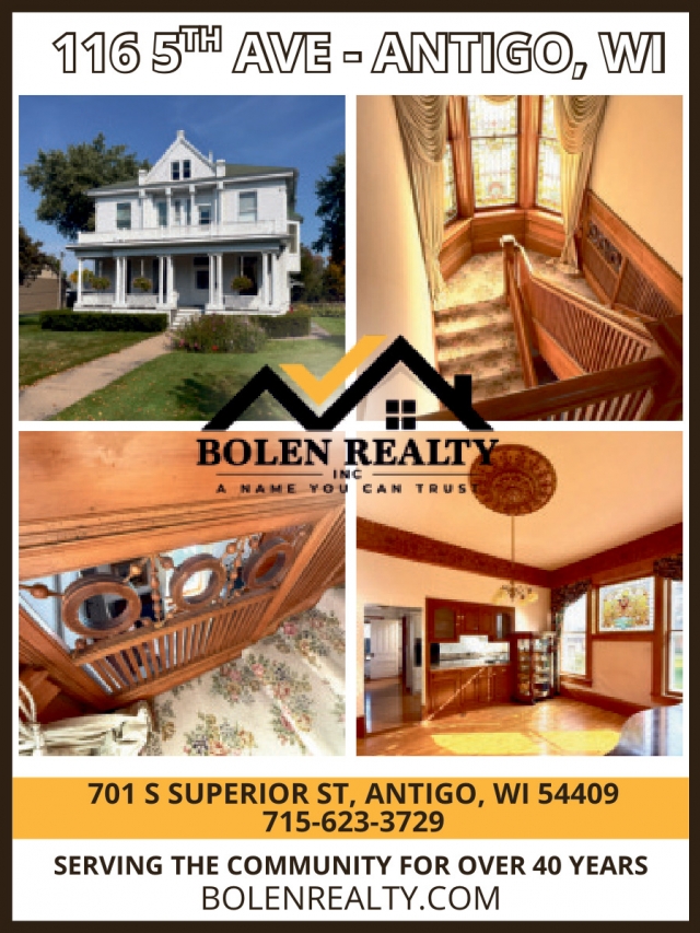 Serving the Community for Over 40 Years, Bolen Realty, Antigo, WI
