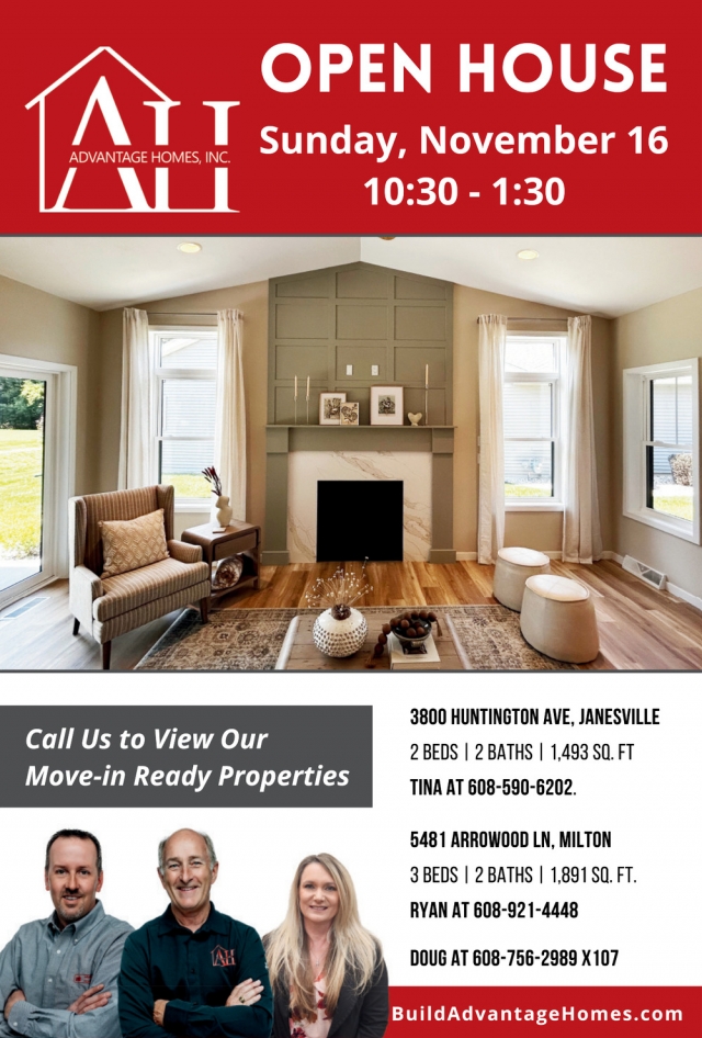 Open House!, Advantage Homes Inc., Janesville, WI