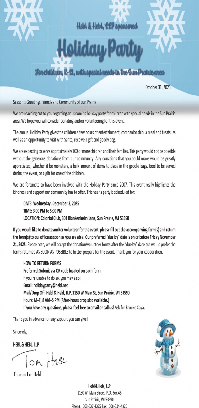 Attorneys at Law, Hebl & Hebl LLP, Sun Prairie, WI