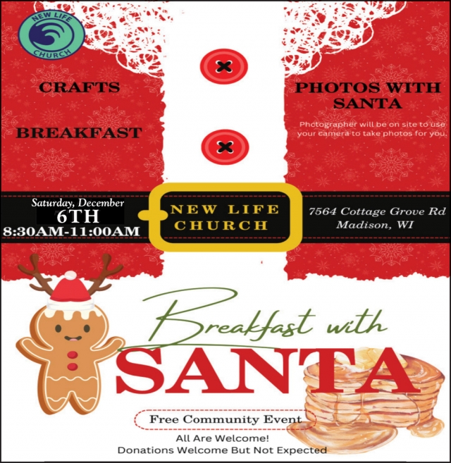 Breakfast with Santa, New Life Church, Madison, WI