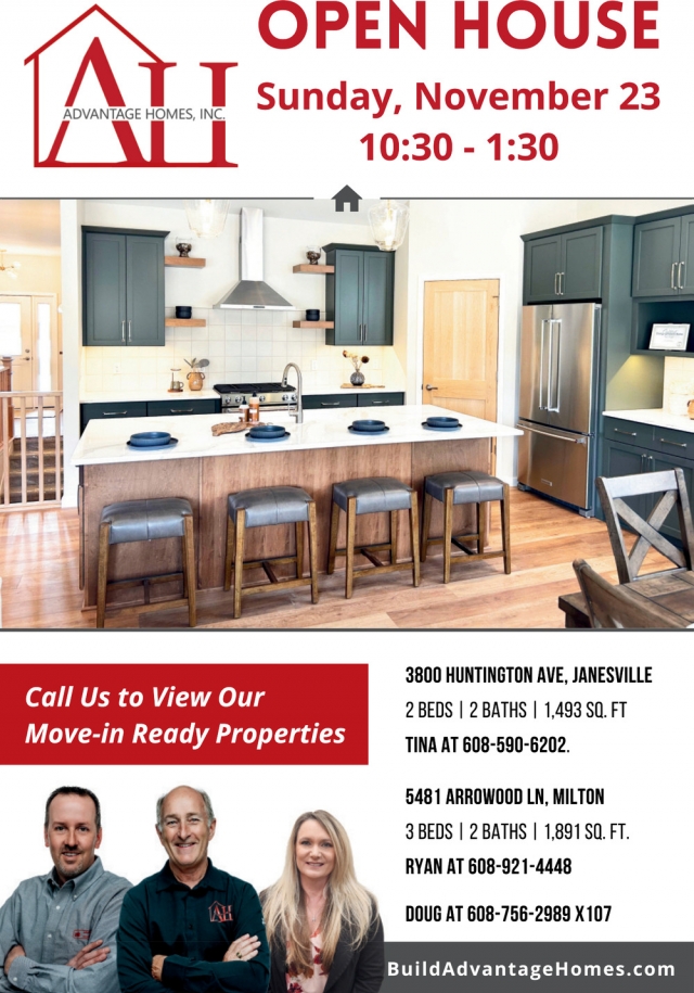 Open House!, Advantage Homes Inc., Janesville, WI