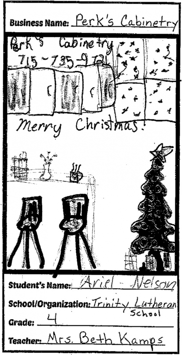 Merry Christmas, Perk's Cabinetry, Marinette, WI