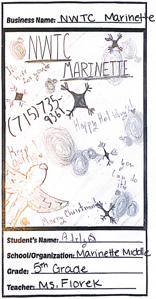 Happy Holidays!, Northeast WI Technical College Marinette Campus, Marinette, WI