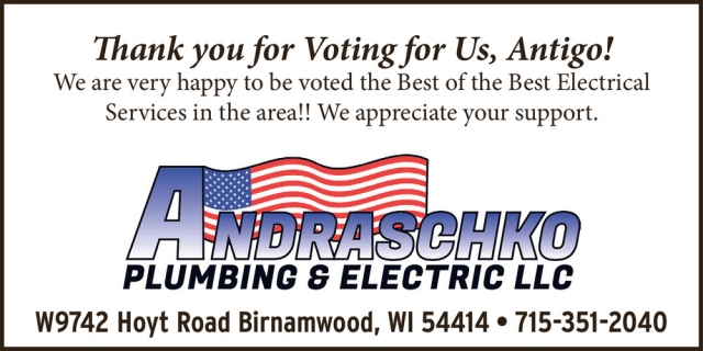 Best of The Best Electrical, Andraschko Plumbing & Electric, Birnamwood, WI