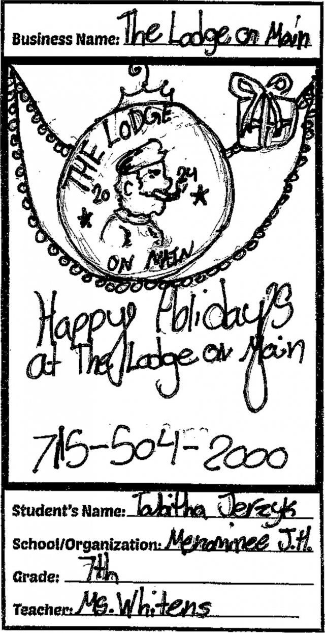 Happy Holidays, The Lodge on Main, Marinette, WI