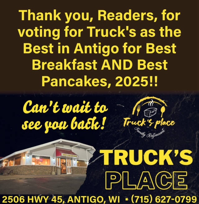 Best in Antigo for Best Breakfast and Best Pancakes, Truck's Place