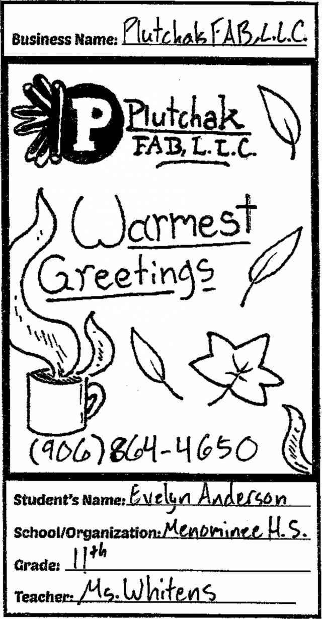 Warmest Greetings, Plutchak Fab, LLC - Plutchak Crane Rental, LLC, Menominee, MI