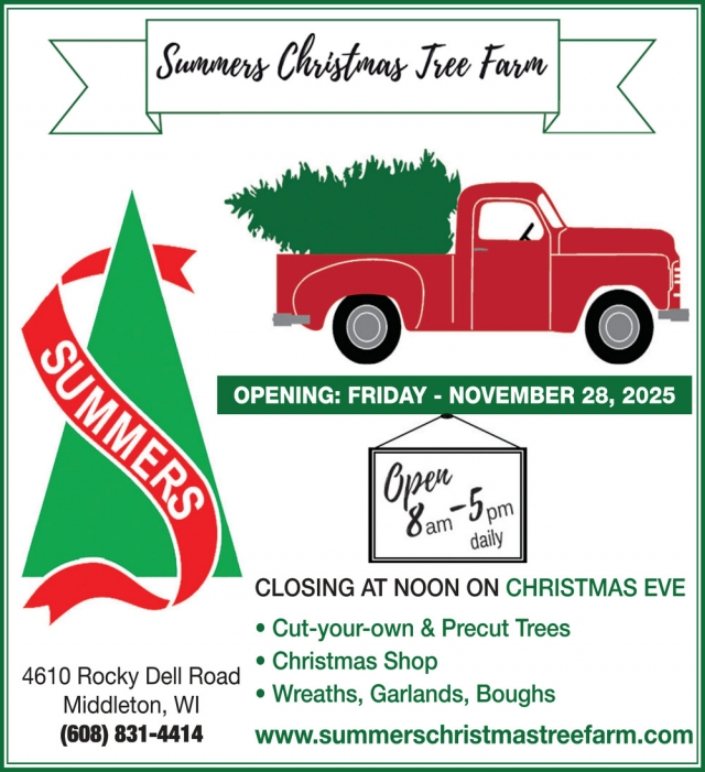 Cut-Your-Own & Precut Trees, Summers Christmas Tree Farm, Middleton, WI