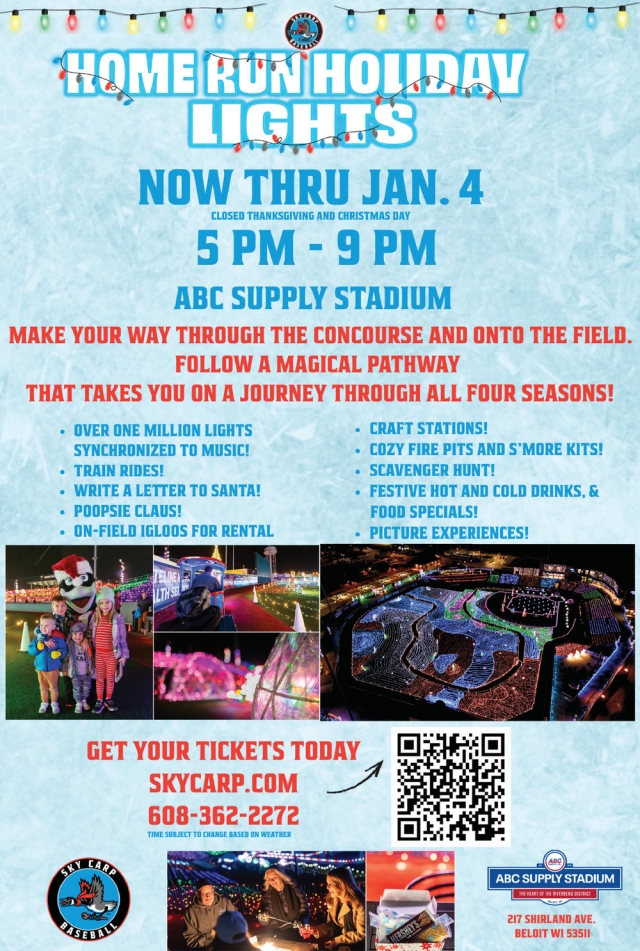 Home Run Holiday Lights, Beloit Sky Carp