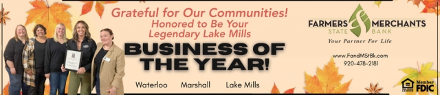 Business of The Year!, Farmers Merchants State Bank, Oconomowoc, WI