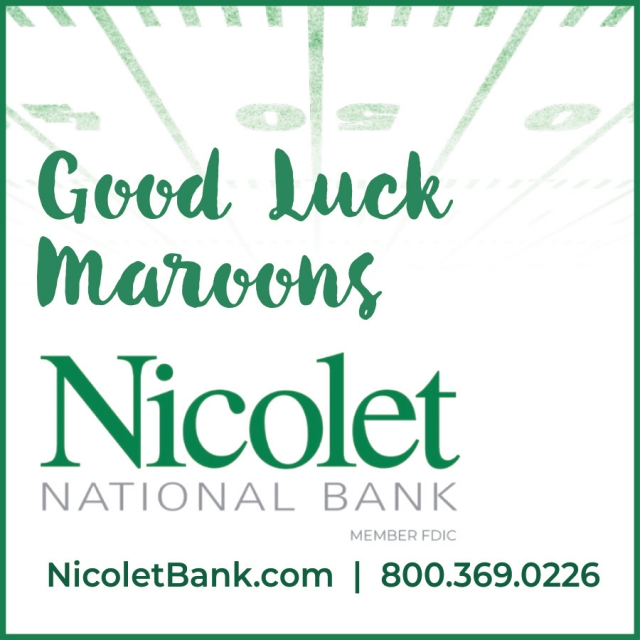 Good Luck Maroons, Nicolet National Bank