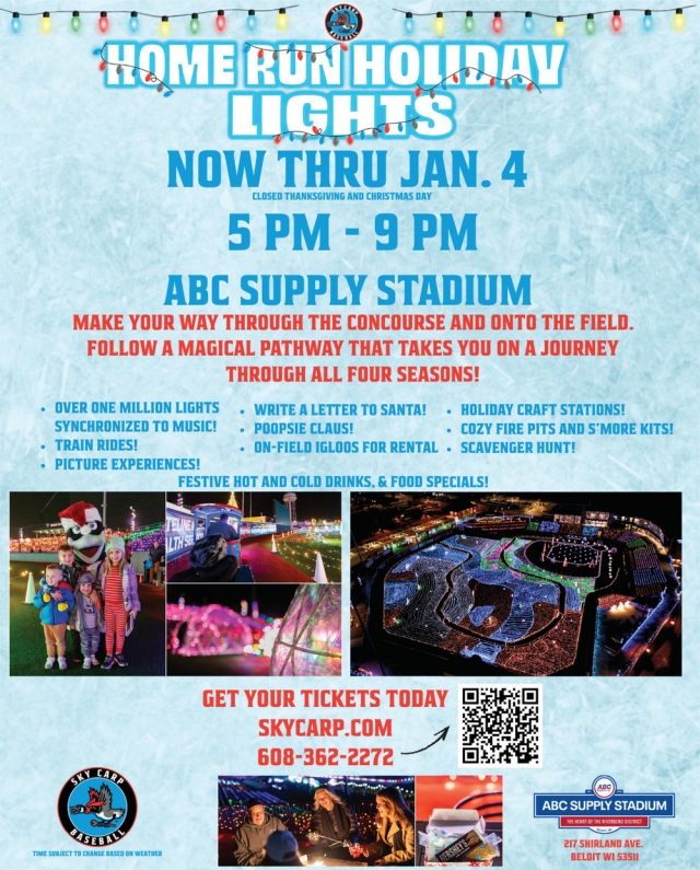 Home Run Holiday Lights, Beloit Sky Carp