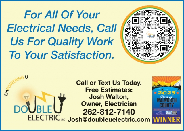For All of Your Electrical Needs, Double U Electric LLC, Elkhorn, WI