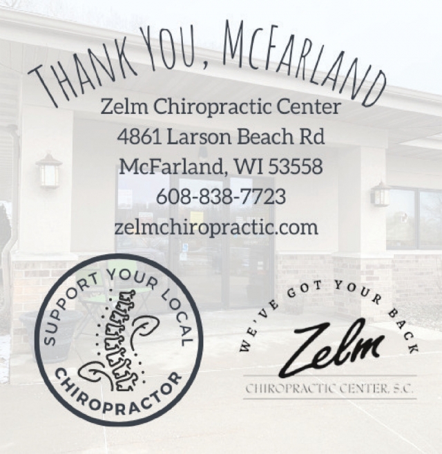 Thank You, MacFarland, Zelm Chiropractic Center, S.C, Mcfarland, WI